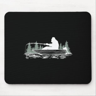 Big Foot Fishing, Cool Fishing Fisherman Bigfoot S Mouse Pad