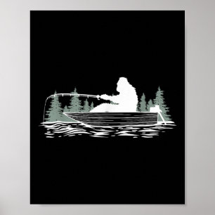 Big Foot Fishing, Cool Fishing Fisherman Bigfoot S Poster