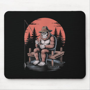 Big Foot Fishing Cool Fishing Fisherman Bigfoot Sa Mouse Pad