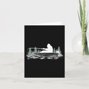 Big Foot Fishing Fishy Fishing Lover Fisherman Ret Card