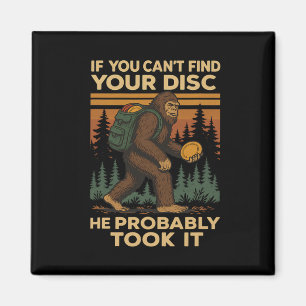 Big Foot Funny Disc Golf Sasquatch Men Women Kids Magnet