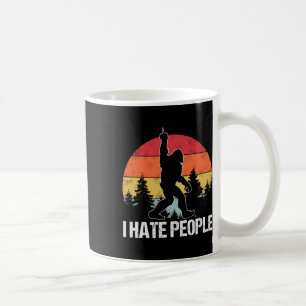 Big Foot I Hate People Middle Finger Sasquatch Ret Coffee Mug