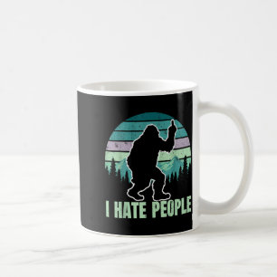 Big Foot I Hate People Middle Finger Sasquatch Ret Coffee Mug