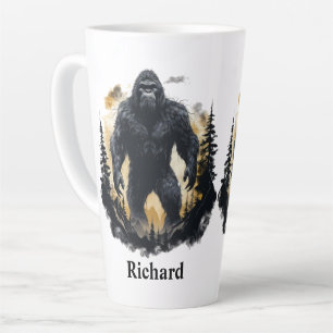 Big Foot In The Forrest Latte Mug