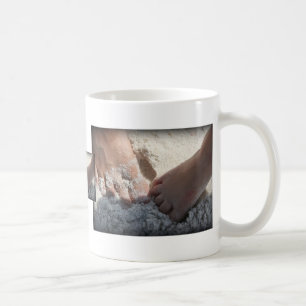 Big Foot Little Foot at the Beach Florida gulf Coffee Mug