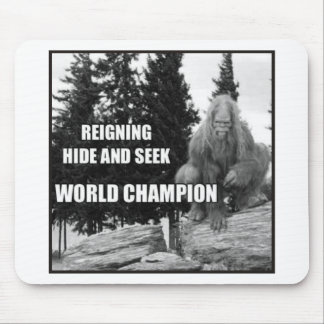 Big Foot , Sasquatch Hide and Seek Design Mouse Pad