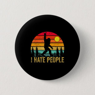 Big Foot Sasquatch I Hate People Funny Bigfoot Vin 6 Cm Round Badge