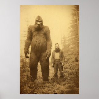 Big Foot, Sasquatch, Poster, Cryptid Poster
