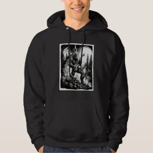 Big Foot Sasquatch Rock Guitar Music Metal Grunge  Hoodie