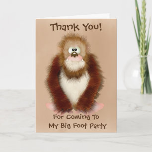 Big Foot/ sasquatsh Thank You Note Card