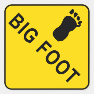 Big Foot Square Stickers