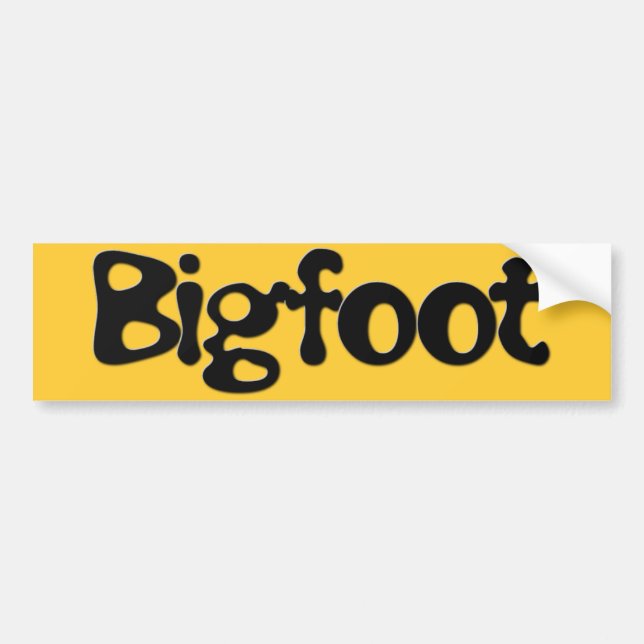 Big Foot Text Bumper Sticker (Front)