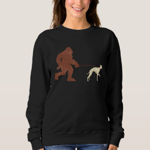 Big Foot Walking Dog Walking Dog Whippet Dog Walki Sweatshirt