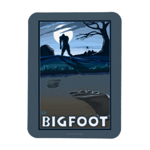 Big Foot walking through Golf Course Magnet