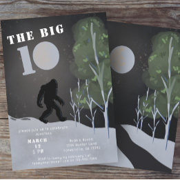 Big Foot Wild Adventure 10th Birthday Invitation