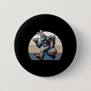 Big Foot With Bunny Ears Stealing A Bysket Of East 6 Cm Round Badge
