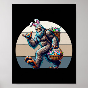 Big Foot With Bunny Ears Stealing A Bysket Of East Poster