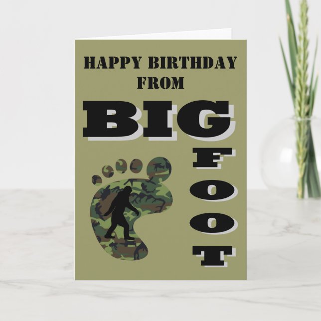 Big foot with foot logo card (Front)