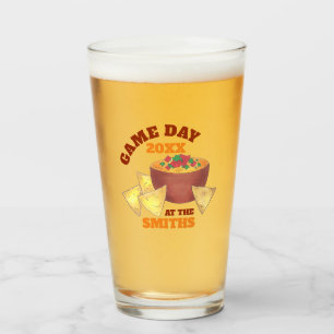Big Football Game Tailgate Party Chips Cheese Dip Glass