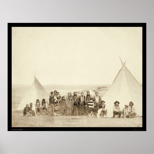 Big Foot's Indian Tipi Camp SD 1890 Poster (Front)