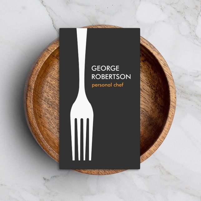 BIG FORK LOGO for Chef, Catering, Restaurant, Food Business Card (Creator Uploaded)