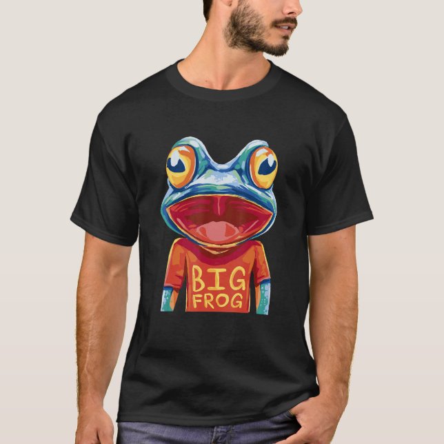 Big Frog Cute Frog  Kids T-Shirt (Front)