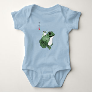 Big Frog Little Japanese Frog Toad 19th Century Baby Bodysuit