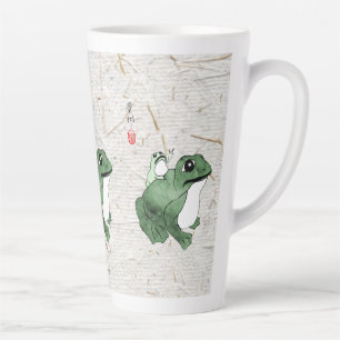 Big Frog Little Japanese Frog Toad 19th Century Latte Mug
