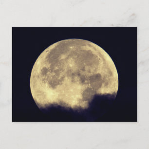 Big Full-Moon in the Clouds Postcard