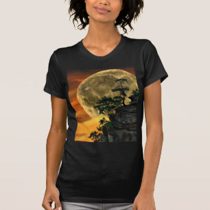 Big Full Moon Night T-Shirt - Painting