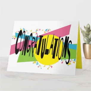 BIG Fun Colourful Congratulations Celebration 8x10 Card