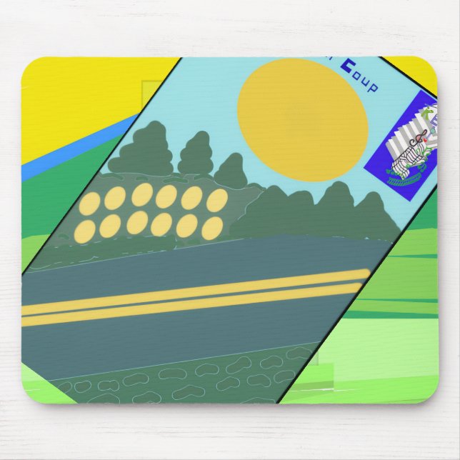 Big Funny Eggs Crossing the Road Mouse Pad (Front)