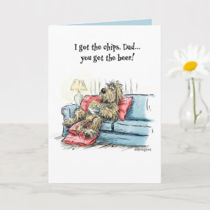 Big Funny Shaggy Dog Card for Dad