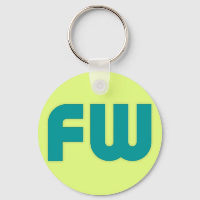 Big FW (new fishwax logo) Key Ring (Front)
