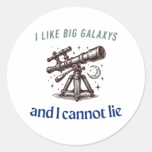 Big Galaxys Funny Space Classic Round Sticker