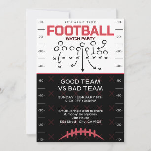 BIG GAME Football Party Invitation