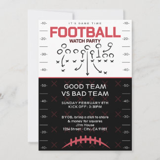BIG GAME Football Party Invitation