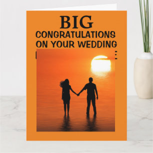 BIG GIANT WEDDING MARRIAGE CONGRATULATIONS CARD