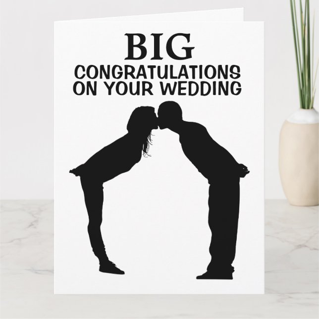 BIG GIANT WEDDING MARRIAGE CONGRATULATIONS CARD (Front)