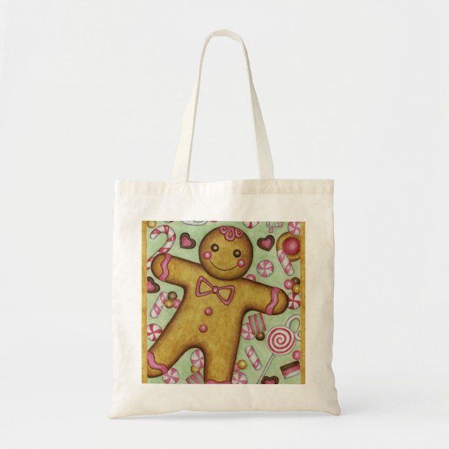 Big Gingerbread Boy Tote Bag (Front)