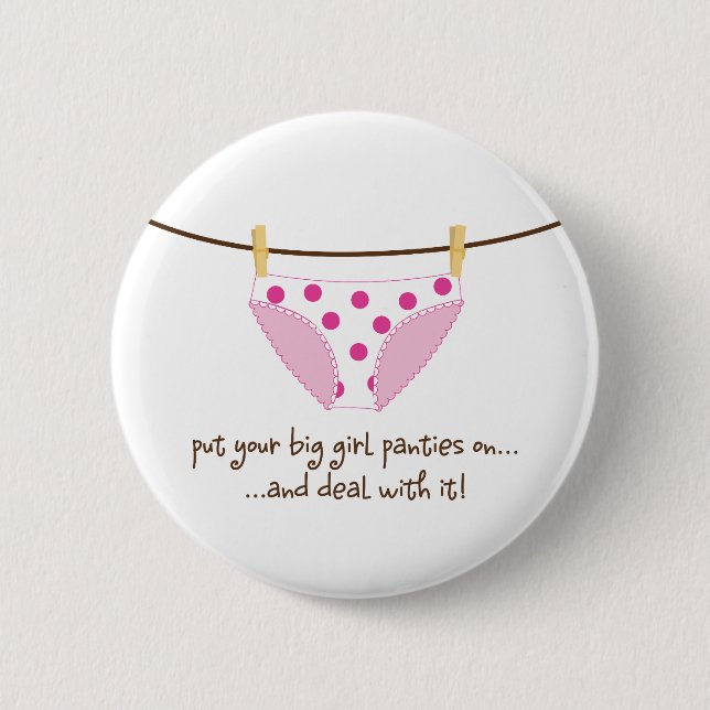 big girl 6 cm round badge (Front)