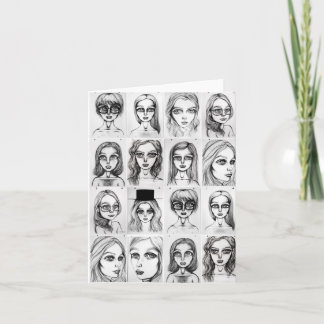 Big Girl Drawings Greeting Card