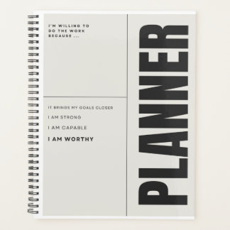 Big Goals (8.5" x 11"), Hard Cover, Black Spiral P Planner