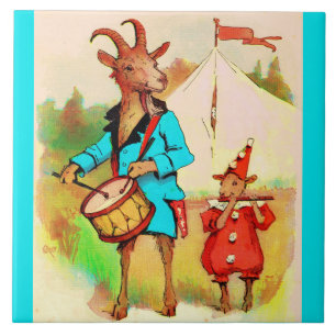 big goat little goat musicians ceramic tile