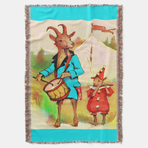 big goat little goat musicians throw blanket