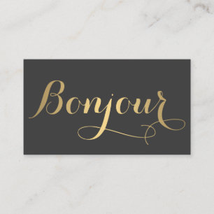 Big Gold Bonjour II Simply Stated Business Card