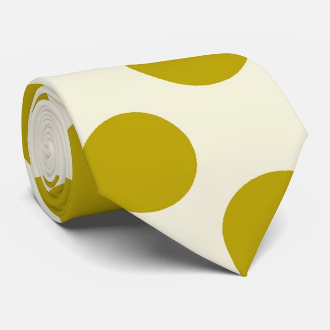 Big Gold polka dot pattern tie (Rolled)