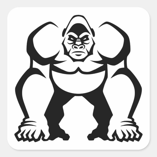 Big Gorilla Square Sticker (Front)
