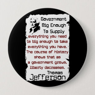 Big Government 10 Cm Round Badge