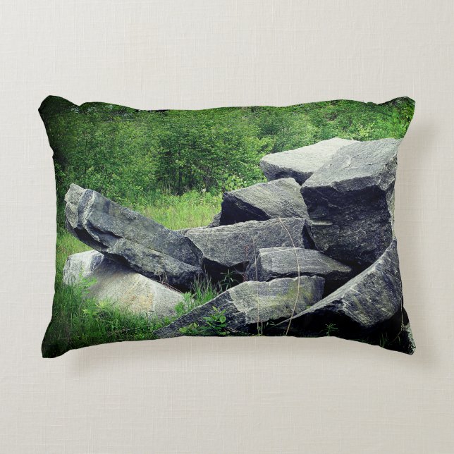 Big Granite Rocks Nature  Decorative Cushion (Front)